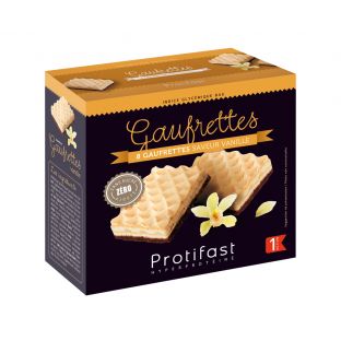 8 gaufrettes saveur vanille riches en protéines. Phase Active